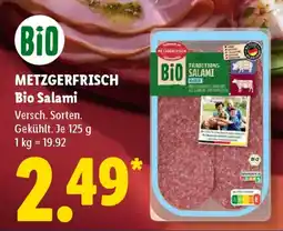 Lidl METZGERFRISCH Bio Salami Angebot