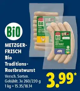 Lidl METZGERFRISCH Bio Traditions Rostbratwurst Angebot