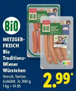 Lidl METZGERFRISCH Bio Traditions Wiener Würstchen Angebot