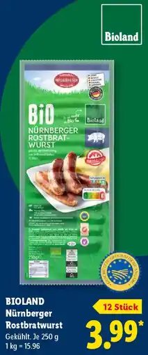 Lidl BIOLAND Nürnberger Rostbratwurst Angebot