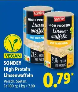 Lidl Sondey high protein linsewaffel Angebot