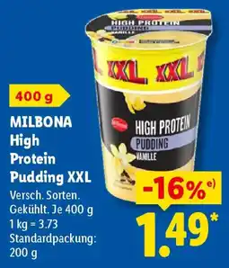 Lidl MILBONA High Protein Pudding XXL Angebot