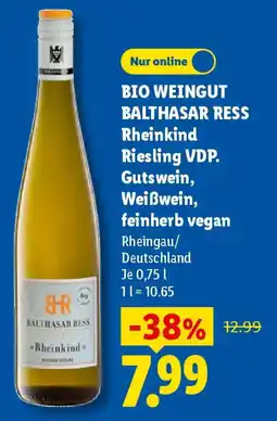 Lidl BIO WEINGUT BALTHASAR RESS Rheinkind Riesling VDP. Gutswein, Angebot