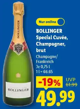 Lidl BOLLINGER Special Cuvée, Champagner, brut Angebot