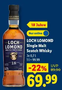 Lidl LOCH LOMOND Single Malt Scotch Whisky Angebot