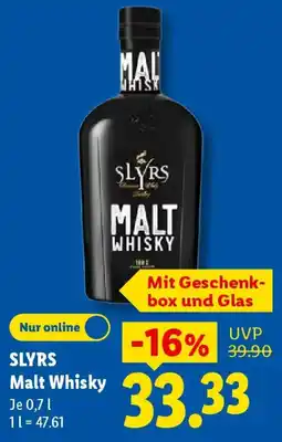 Lidl Slyrs malt whisky Angebot