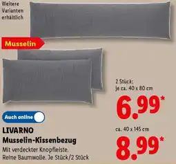 Lidl LIVARNO Musselin-Kissenbezug Angebot