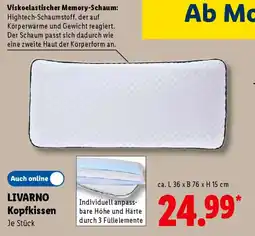 Lidl LIVARNO Kopfkissen Angebot
