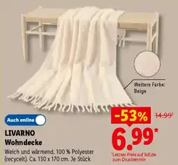 Lidl LIVARNO Wohndecke Angebot