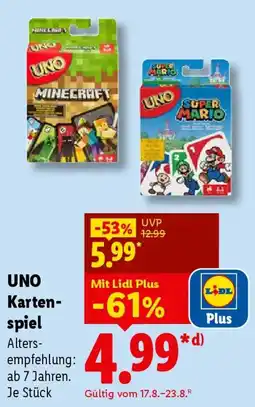 Lidl UNO Kartenspiel Angebot