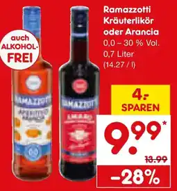 Netto Marken-Discount Ramazzotti Kräuterlikör oder Arancia Angebot