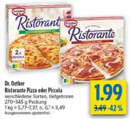 diska Dr. Oetker Ristorante Pizza oder Piccola Angebot