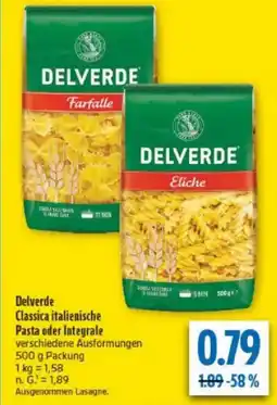 diska Delverde Classica italienische Pasta oder Integrale Angebot