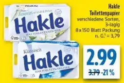 diska Hakle Toilettenpapier Angebot