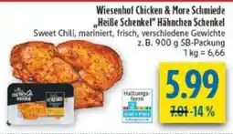 diska Wiesenhof Chicken & More Schmiede "Heiße Schenkel" Hähnchen Schenkel Angebot