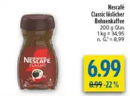 diska Nescafé Classic löslicher Bohnenkaffee Angebot
