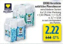 diska EDEKA Herzstücke natürliches Mineralwasser Angebot