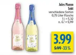 diska Jules Mumm Sekt Angebot