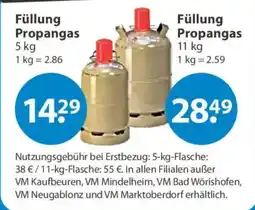 V Markt Füllung Propangas Angebot