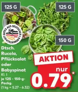 Kaufland Dtsch. Rucola, Pflücksalat oder Babyspinat Angebot
