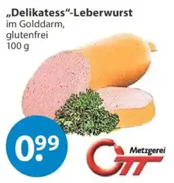 V Markt "Delikatess"-Leberwurst im Golddarm, glutenfrei Angebot