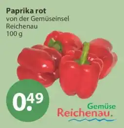 V Markt Paprika rot von der Gemüseinsel Reichenau Angebot