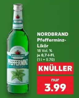 Kaufland NORDBRAND Pfefferminz-Likör Angebot