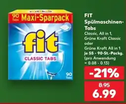 Kaufland FIT Spülmachine-Tabs Classic Angebot