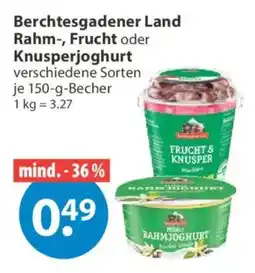 V Markt Berchtesgadener Land Rahm-, Frucht oder Knusperjoghurt Angebot