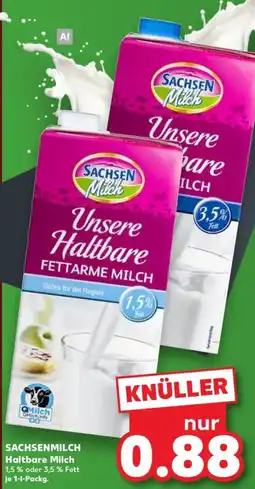 Kaufland SACHSENMILCH Haltbare Milch Angebot