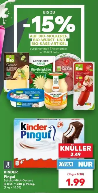 Kaufland Kinder Pinguí Schoko-Milch-Dessert Angebot
