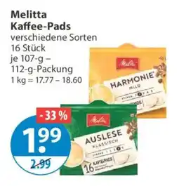 V Markt Melitta Kaffee-Pads Angebot