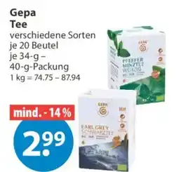 V Markt Gepa Tee Angebot