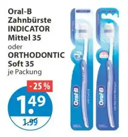 V Markt Oral-B Zahnbrüste INDICATOR Mittel 35 oder ORTHODONTIC Soft 35 Angebot