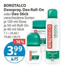 V Markt BOROTALCO Deospray, Deo Roll-On oder Deo Stick Angebot