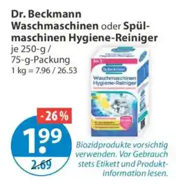 V Markt Dr. Beckmann Waschmaschinen oder Spülmachine Hygiene-Reiniger Angebot