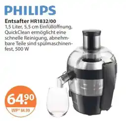V Markt PHILIPS Entsafter HR1832/00 Angebot
