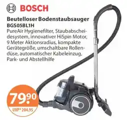 V Markt BOSCH Beutelloser Bodenstaubsauger BGS05BL1H Angebot