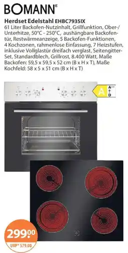 V Markt Herdset Edelstahl EHBC7935IX Angebot