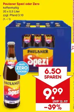 Netto Marken-Discount Paulaner Spezi oder Zero Angebot