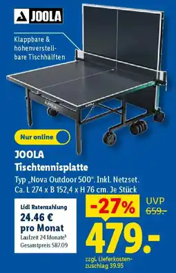 Lidl JOOLA Tischtennisplatte Angebot