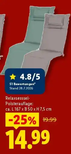Lidl Relaxsesssel Polsterauflage Angebot