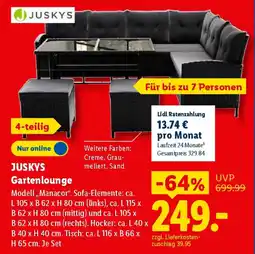 Lidl JUSKYS Gartenlounge Angebot