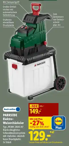 Lidl PARKSIDE Elektro Walzenhäcksler Angebot