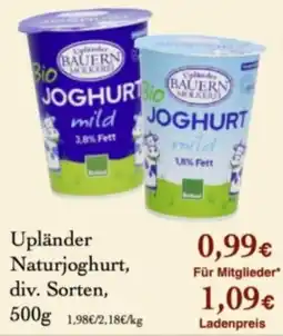 LPG Biomarkt Upländer Naturjoghurt Angebot