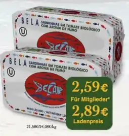 LPG Biomarkt Bela Sardinen in Tomate Bio Angebot