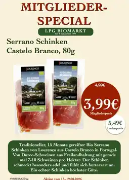 LPG Biomarkt Serrano Schinken Castelo Branco Angebot
