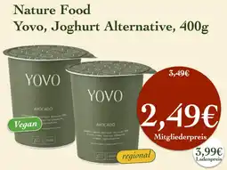 LPG Biomarkt Nature Food Yovo, Joghurt Alternative Angebot