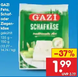 Netto Marken-Discount GAZI Feta, Schaf oder Ziegenkäse Angebot