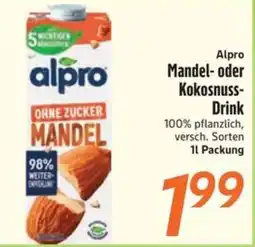 inkoop Alpro Mandel- oder Kokosnuss-Drink Angebot